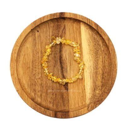 Pulsera elástica chip de Citrino natural