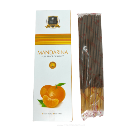 Incienso aroma mandarina para energía positiva y bienestar emocional