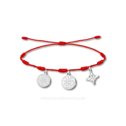 Pulsera roja protección total con tetragrammatón y arcángel Miguel
