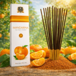 Incienso Mandarina Alaukik 30 g aroma cítrico revitalizante