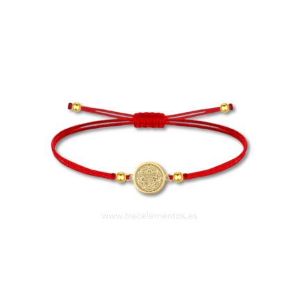 Pulsera roja ajustable con símbolo de 7 Arcángeles