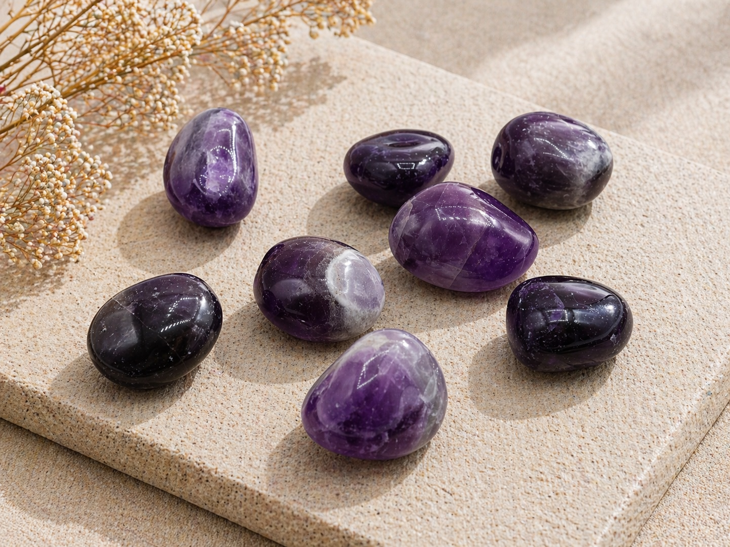 amatista-rodado Mineral canto rodado de Amatista natural