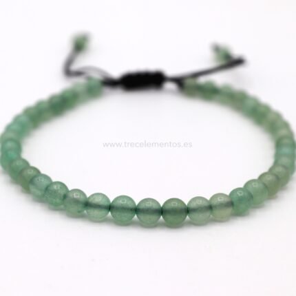 Pulsera ajustable de Aventurina Verde para suerte y prosperidad
