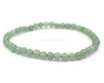 Pulsera de Aventurina natural con cuentas pulidas de 4 mm
