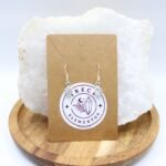 Pendientes Plata Cabujon Piedra Luna