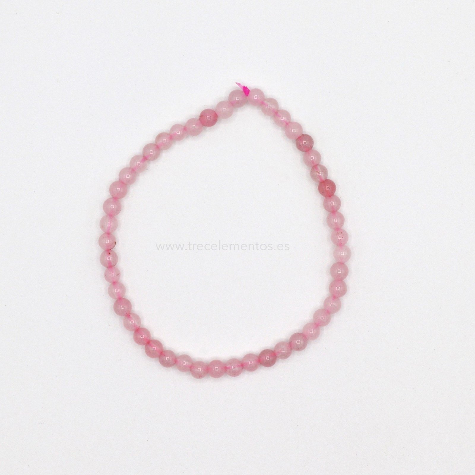 CUARZO ROSA GOMA_2 Pulsera Elastica Cuarzo Rosa 4 mm