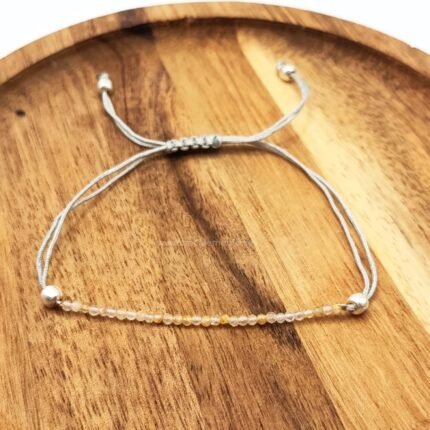 Pulsera energética de cuarzo rutilo natural facetado