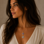 collar doble proteccion con amatista natural