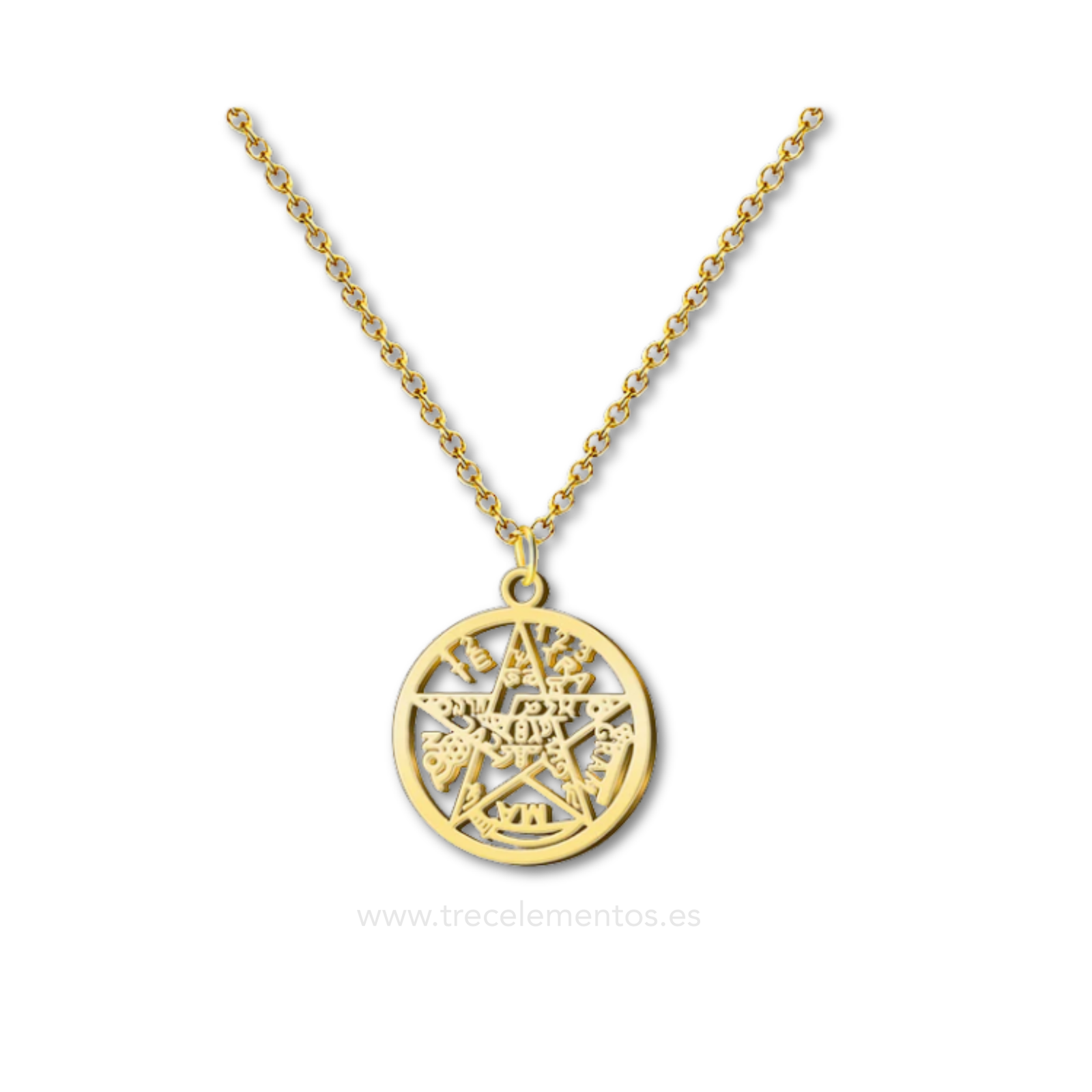 Collar Tetragramaton do collar acero tetragramaton dorado
