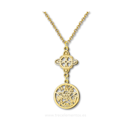 collar doble proteccion dorado