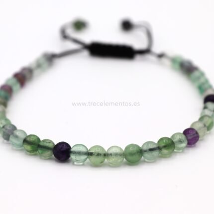 Pulsera Ajustable Fluorita 4mm