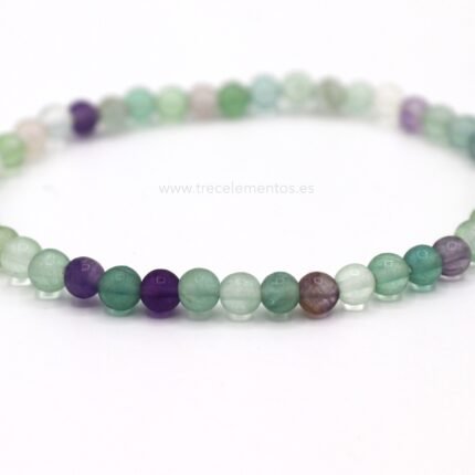 Pulsera elastica de Fluorita natural