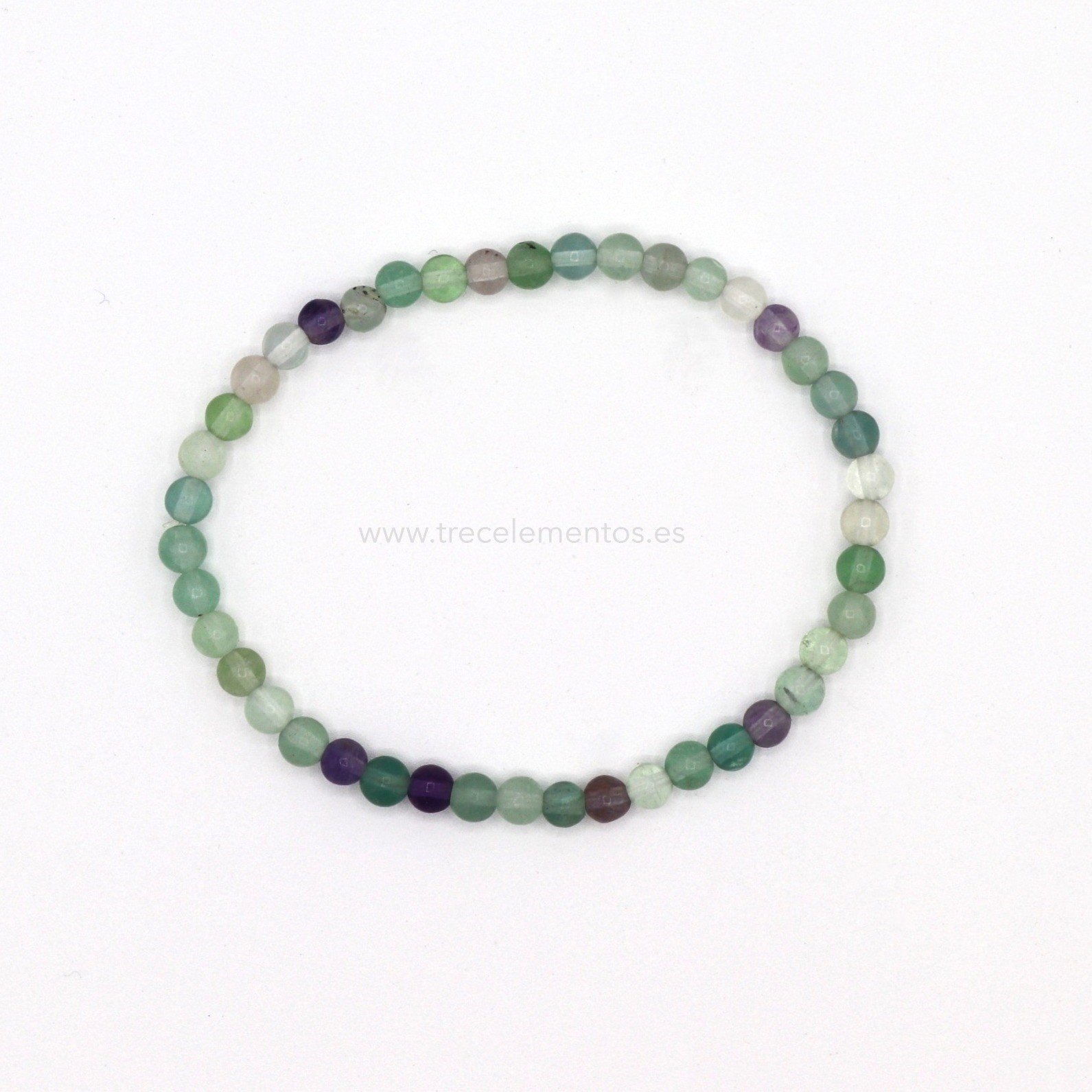 FLUORITA GOMA Pulsera de Fluorita natural para claridad mental y concentracion