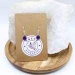 Pendientes lagrima de Amatista natural en plata de ley