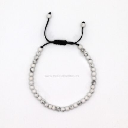 Pulsera Ajustable Howlita 4 mm