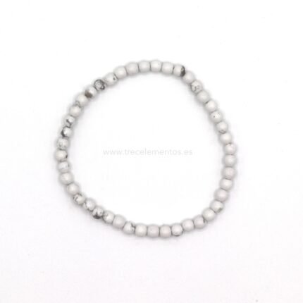 Pulsera Elastica Howlita 4 mm