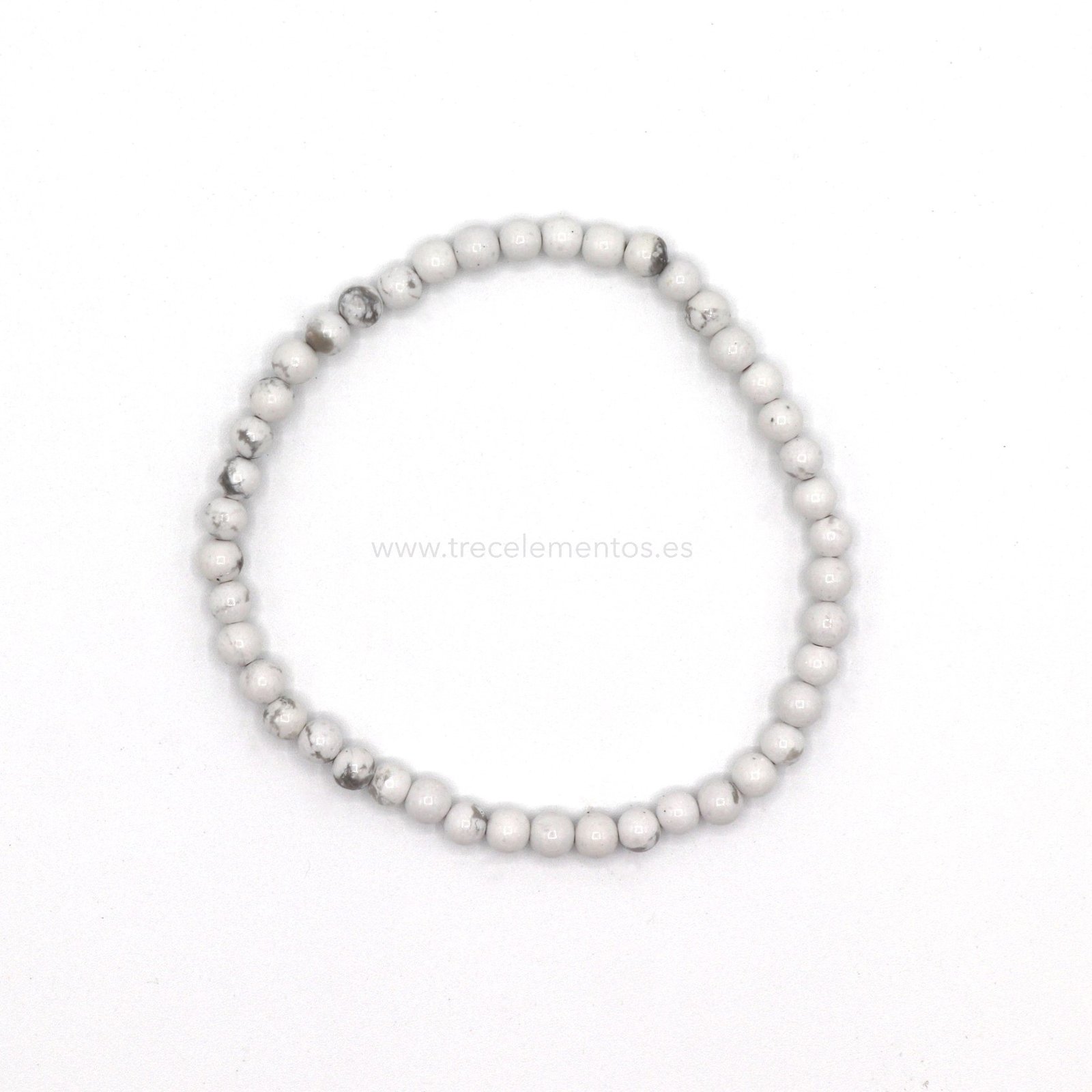 HOWLITA GOMA_2 Pulsera Elastica Howlita 4 mm