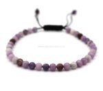 Pulsera de Lepidolita natural con cuentas de 4 mm