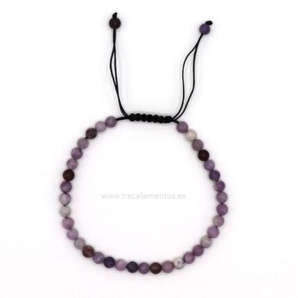 Pulsera Ajustable Jaspe Lila 4 mm