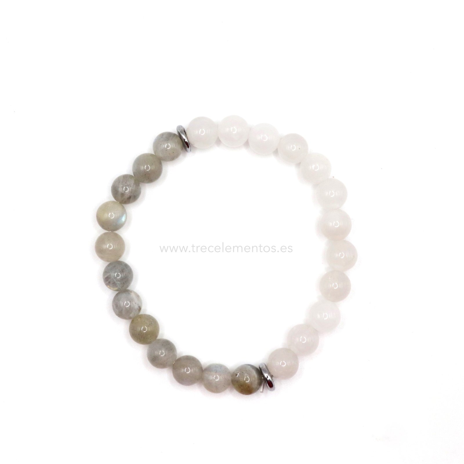 LABRADORITA+CUARZO BLANCO8MM_2 Pulsera Labradorita Cuarzo Blanco Hematite 8 mm