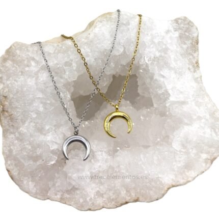 Collar de luna creciente en acero inoxidable 2