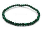 Pulsera elástica de Malaquita natural de 4 mm