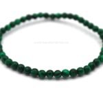 Pulsera elástica de Malaquita natural de 4 mm