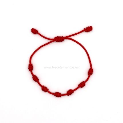 Pulsera Roja 7 Nudos ajustable