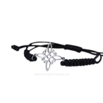 Pulsera ajustable con simbolo Nudo de Bruja en acero inoxidable