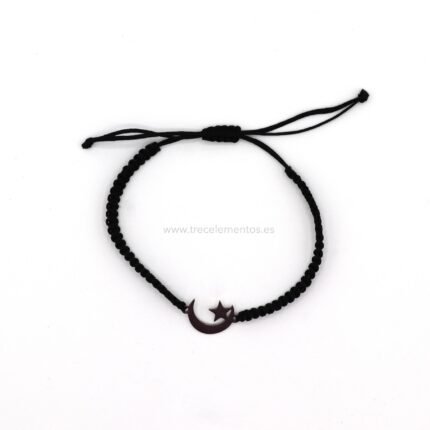 Pulsera Ajustable Luna y Estrella Acero