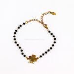 Pulsera Trebol 4 Hojas Acero dorado
