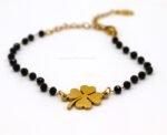 Pulsera Trebol 4 Hojas Acero dorado 2