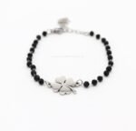 Pulsera Trebol 4 Hojas Acero plateado 2