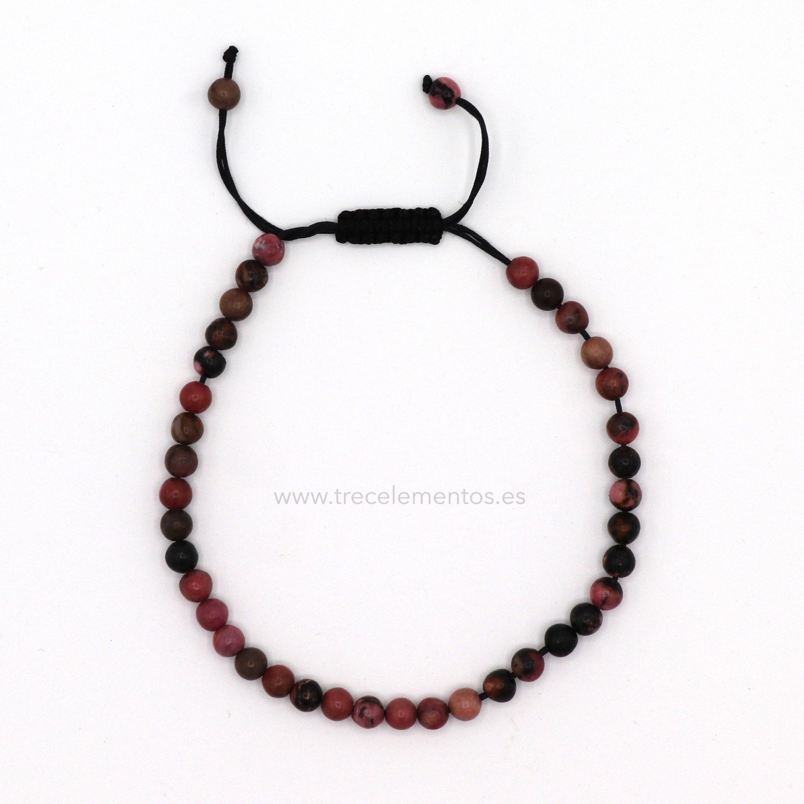 RODOCROSITA AJUSTABLE Pulsera ajustable de Rodonita natural 4 mm 2