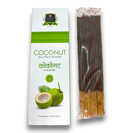 Caja de incienso Coco Alaukik 30 g ideal para crear ambientes armoniosos y acogedores