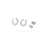 Pendientes Herradura Acero inoxidable plateados