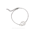 Pulsera Flor de Loto Acero · Resiliencia · Renacer · Armonía