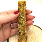 Vela ritual limpieza y proteccion con salvia y Ojo de Tigre