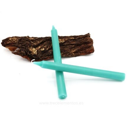 Vela verde 20cm para prosperidad y bienestar
