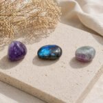 Kit de minerales Amatista Labradorita y Fluorita