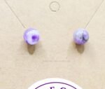 Pendientes bola de Amatista natural violeta