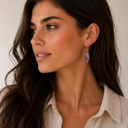pendientes chip amatista