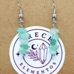 Pendientes chip de Aventurina Verde para suerte y armonia