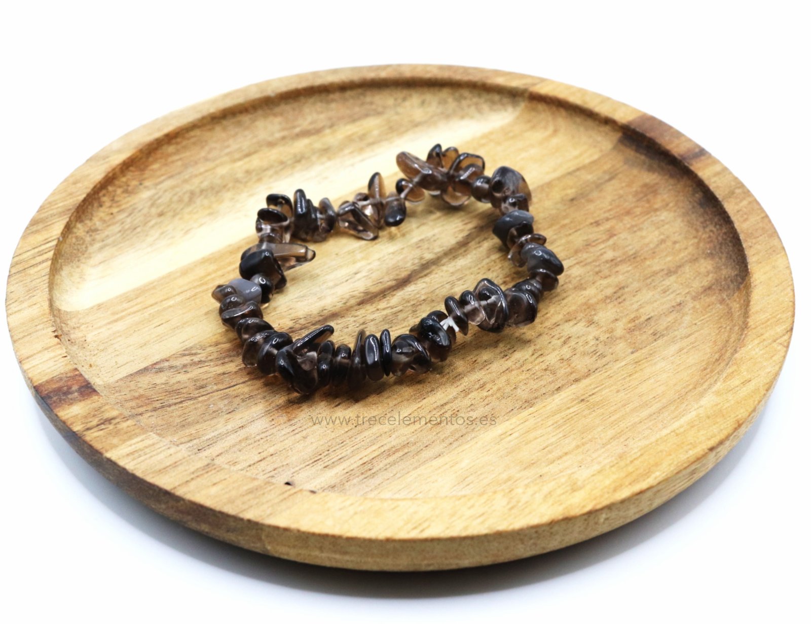 chip cuarzo ahumado Pulsera Elastica Chip Cuarzo Ahumado