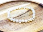 Pulsera de Citrino natural con bolas pulidas de 6 mm