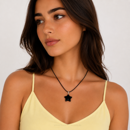 Colgante Estrella de Onix Negro