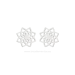 Pendientes Flor Estelar Acero inoxidable plateados