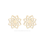 Pendientes Flor Estelar Acero inoxidable dorados
