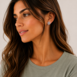 Pendientes Flor Estelar Acero inoxidable plateados 2