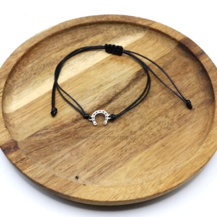pulsera herradura de acero plateado